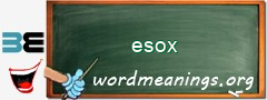 WordMeaning blackboard for esox